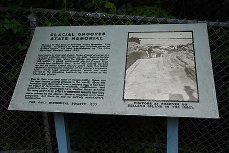 Glacial Grooves descriptive sign at Kelleys Island Ohio Glacial Grooves descriptive sign at Kelleys Island Ohio