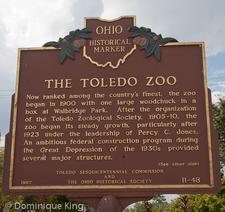 Toledo Zoo sign Toledo Zoo sign