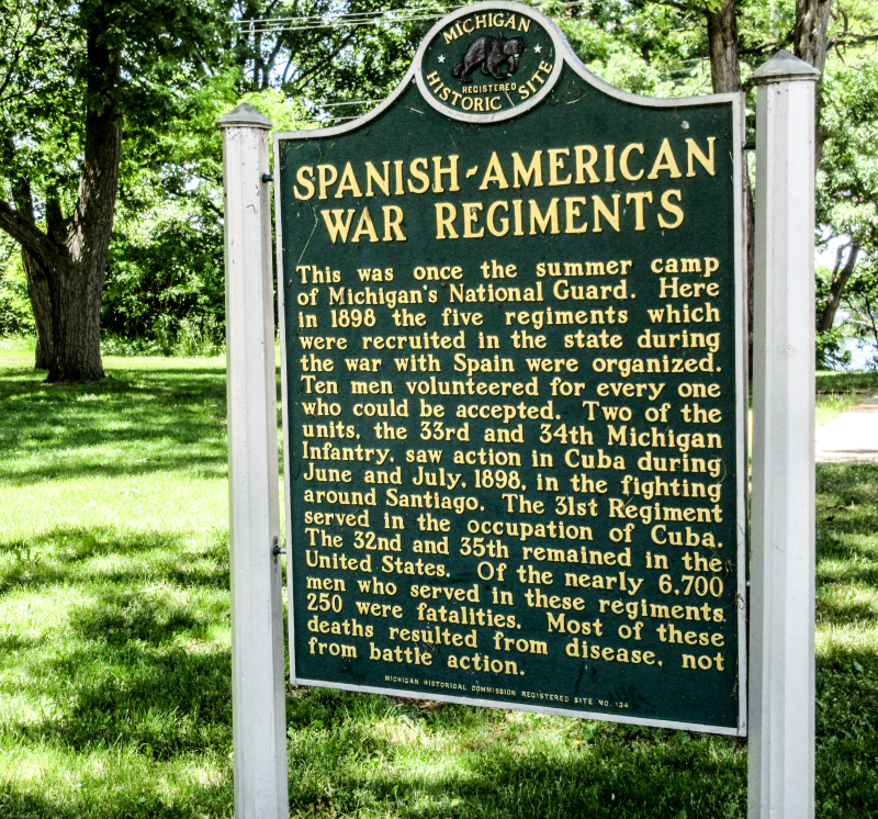 Spanish American War marker at Island Lake (2 of 3) Spanish American War marker at Island Lake (2 of 3)